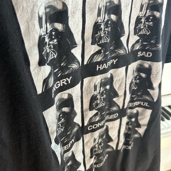 Star Wars Official Expressions Of Vader T Shirt Funny Fan Tee Faces Of Vader L - Picture 13 of 13